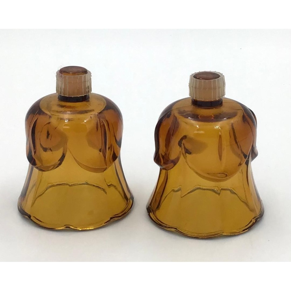 Vintage Homco Glass Pegged Votive Candle Holders Set of 2 Scalloped Tulip Cup